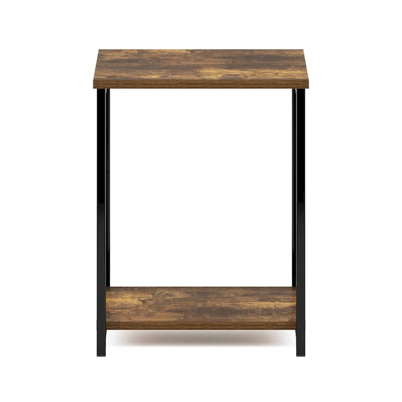Table d'appoint industrielle simple avec cadre en métal, 1 pièce, expresso
