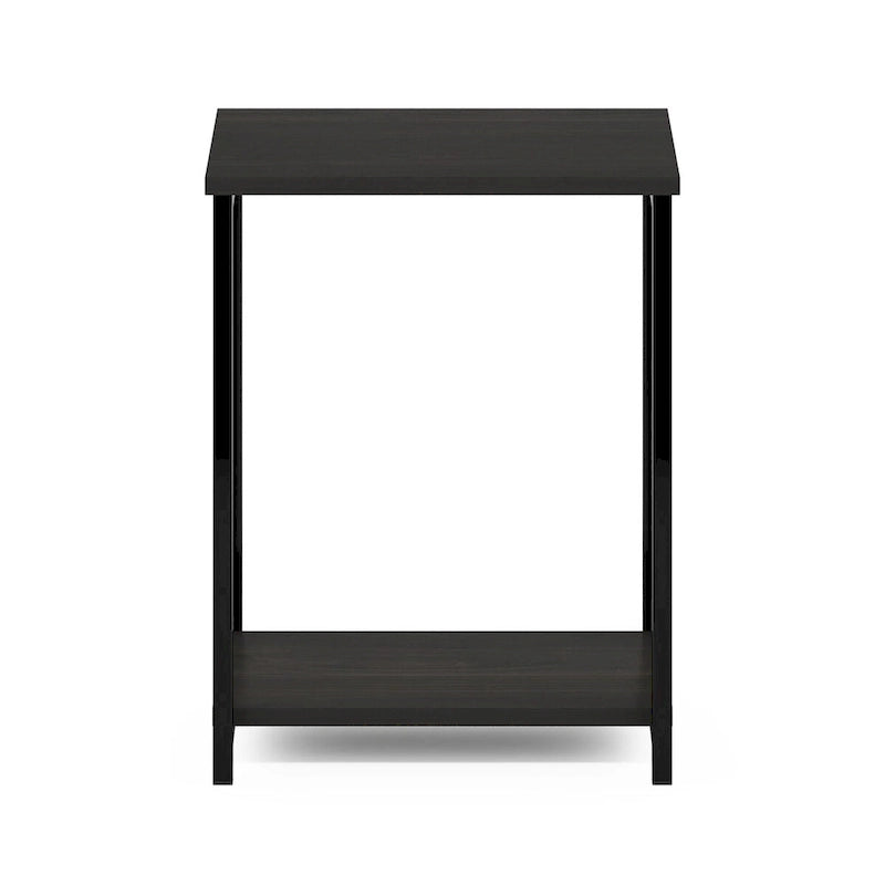 Table d'appoint industrielle simple avec cadre en métal, 1 pièce, expresso