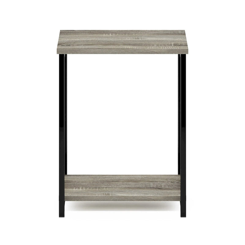 Table d'appoint industrielle simple avec cadre en métal, 1 pièce, expresso