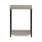 Table d'appoint industrielle simple avec cadre en métal, 1 pièce, expresso