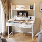 Bureau d'ordinateur, bureau de télétravail avec prise de courant, table d'étude/d'écriture