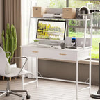 Bureau d'ordinateur, bureau de télétravail avec prise de courant, table d'étude/d'écriture