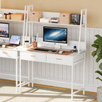 Bureau d'ordinateur, bureau de télétravail avec prise de courant, table d'étude/d'écriture