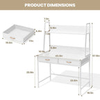 Bureau d'ordinateur, bureau de télétravail avec prise de courant, table d'étude/d'écriture