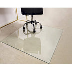 Tapis de chaise de bureau 46 x 36 en verre trempé pour la protection des sols durs