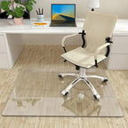 Tapis de chaise de bureau 46 x 36 en verre trempé pour la protection des sols durs