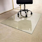 Tapis de chaise de bureau 46 x 36 en verre trempé pour la protection des sols durs