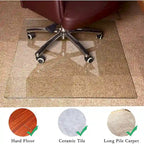 Tapis de chaise de bureau 46 x 36 en verre trempé pour la protection des sols durs