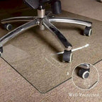 Tapis de chaise de bureau 46 x 36 en verre trempé pour la protection des sols durs