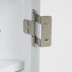 Meuble d'angle de salle de bain à 2 portes en bois avec étagères réglables (32 po)