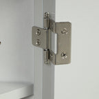 Meuble d'angle de salle de bain à 2 portes en bois avec étagères réglables (32 po)