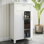 RiverRidge Somerset Two-Door Bathroom and Laundry Storage Cabinet with Drawer and Adjustable Shelf - White - N/A
