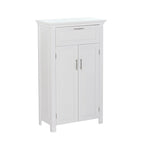 Armoire de rangement à deux portes RiverRidge Somerset avec tiroir et étagère réglable pour salle de bain et buanderie - Blanc - N/A