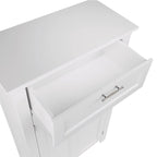 Armoire de rangement à deux portes RiverRidge Somerset avec tiroir et étagère réglable pour salle de bain et buanderie - Blanc - N/A