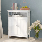 Meuble de rangement de salle de bain autoportant blanc