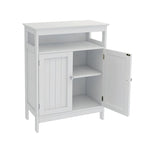 Meuble de rangement de salle de bain autoportant blanc