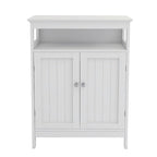 Meuble de rangement de salle de bain autoportant blanc