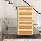 Commode de rangement de placard VredHom à 6 tiroirs en rotin PE