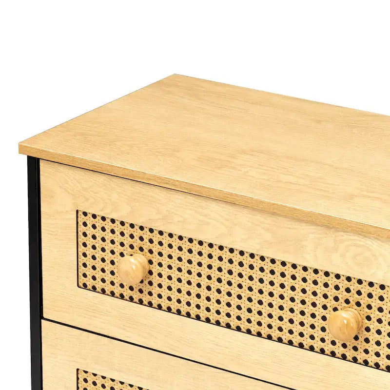 Commode de rangement de placard VredHom à 6 tiroirs en rotin PE