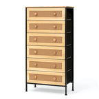 Commode de rangement de placard VredHom à 6 tiroirs en rotin PE