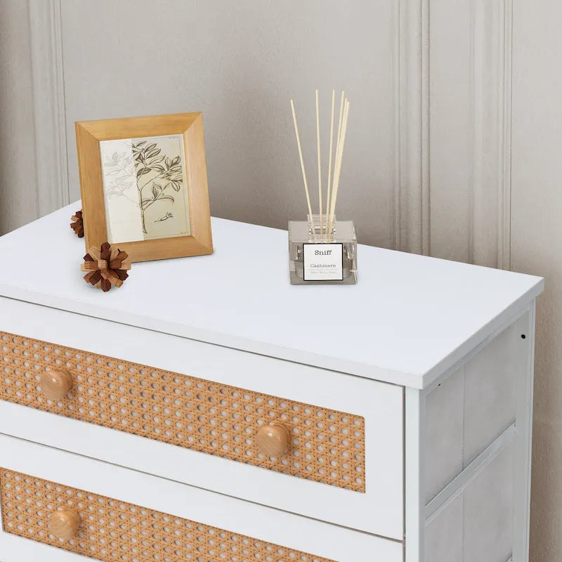 Commode de rangement de placard VredHom à 6 tiroirs en rotin PE