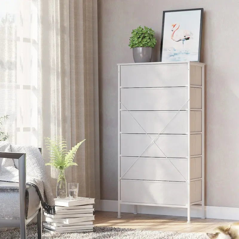 Commode de rangement de placard VredHom à 6 tiroirs en rotin PE